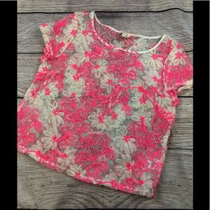 Wmn M meadow rue Anthropologie sheer blouse top